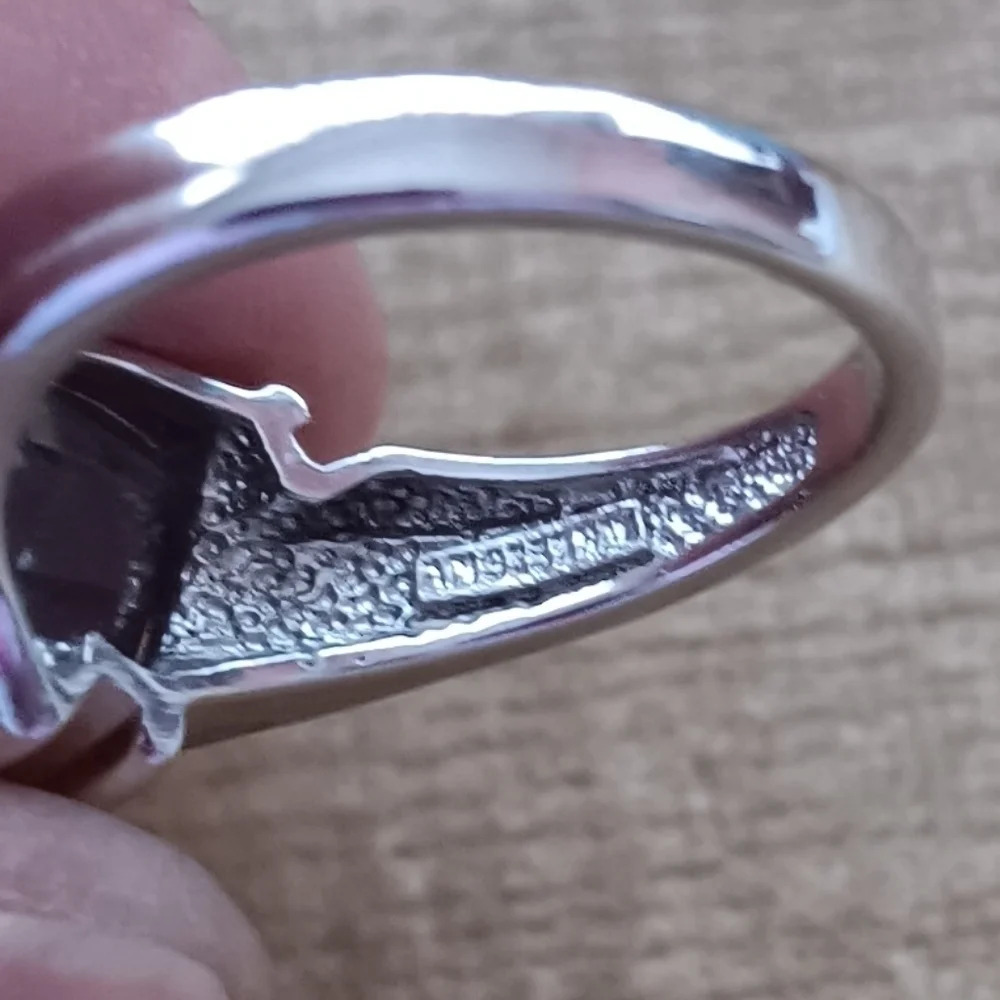 Synthetic Blue Silver Ring